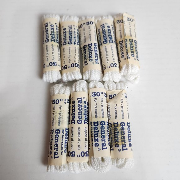 General Deluxe Accessories General Deluxe White Round Shoe Laces 3